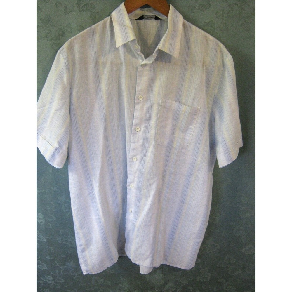 St Michael Size Large Striped Summer Weight Casual Shirt UK